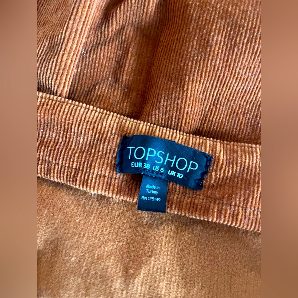 Topshop corduroy button up mini skirt - Picture 4 of 5